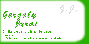 gergely jarai business card